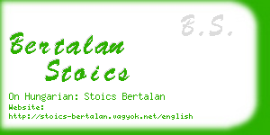 bertalan stoics business card